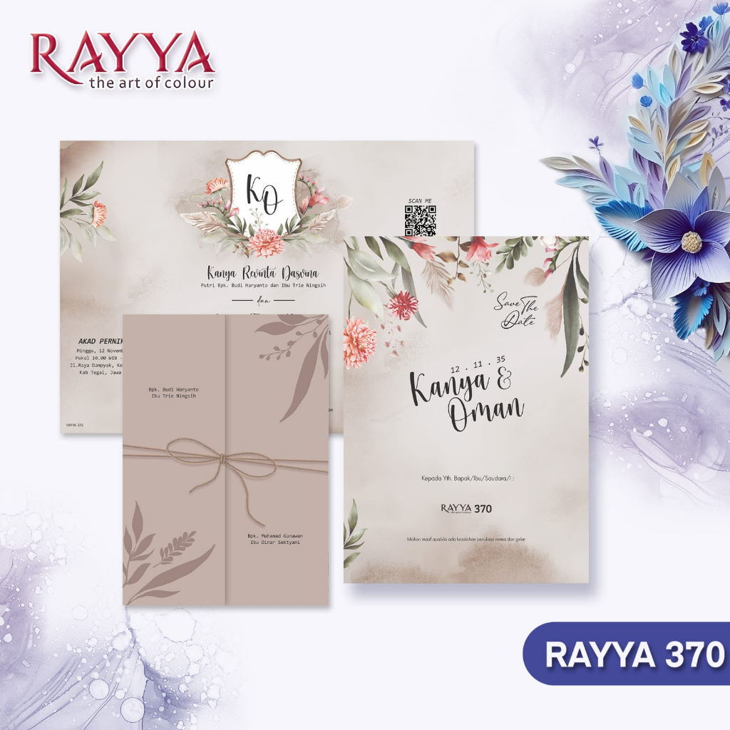 Undangan pernikahan murah / Blangko Undangan Pernikahan Rayya 370 / Undangan soft cover / Undangan e