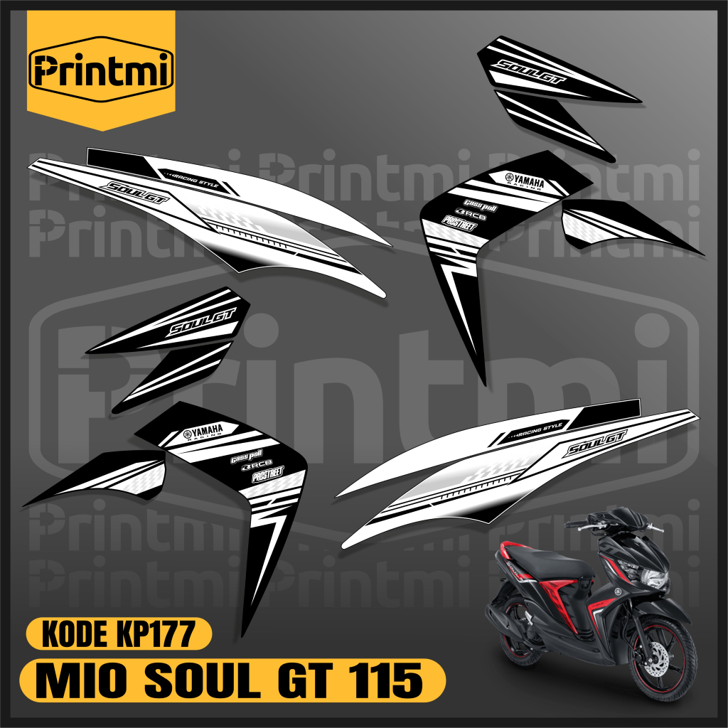 Striping Stiker Mio Soul GT 115 2012-2015 Variasi Racing Motor Yamaha Modifikasi Simple List Skotlet