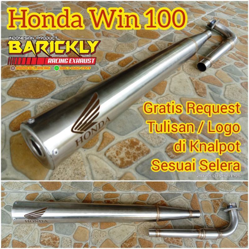 Knalpot Motor Honda Win 100 Standar Racing Custom Full Stainless Standar Racing Win100 Win 100 Origi