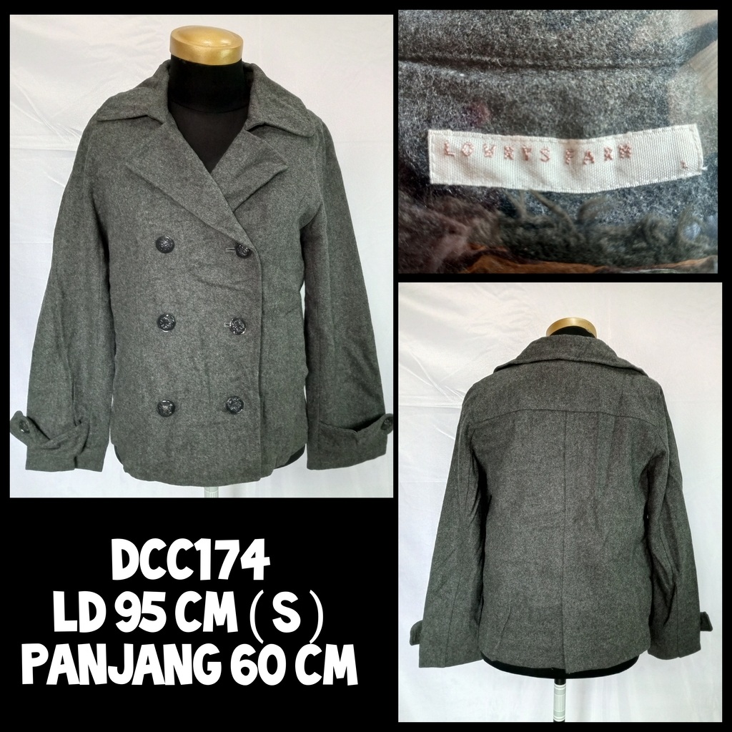 Coat Mantel Wool Wanita Preloved Second LAWRYS FARM DCC174