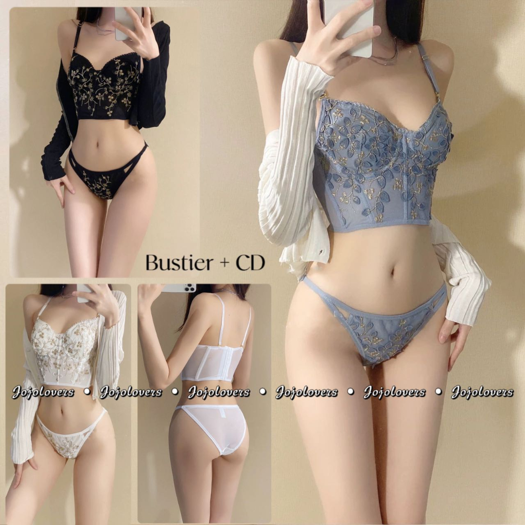 Jojolovers Sexy Lingerie Bustier + Celana Dalam Korset Bra 266