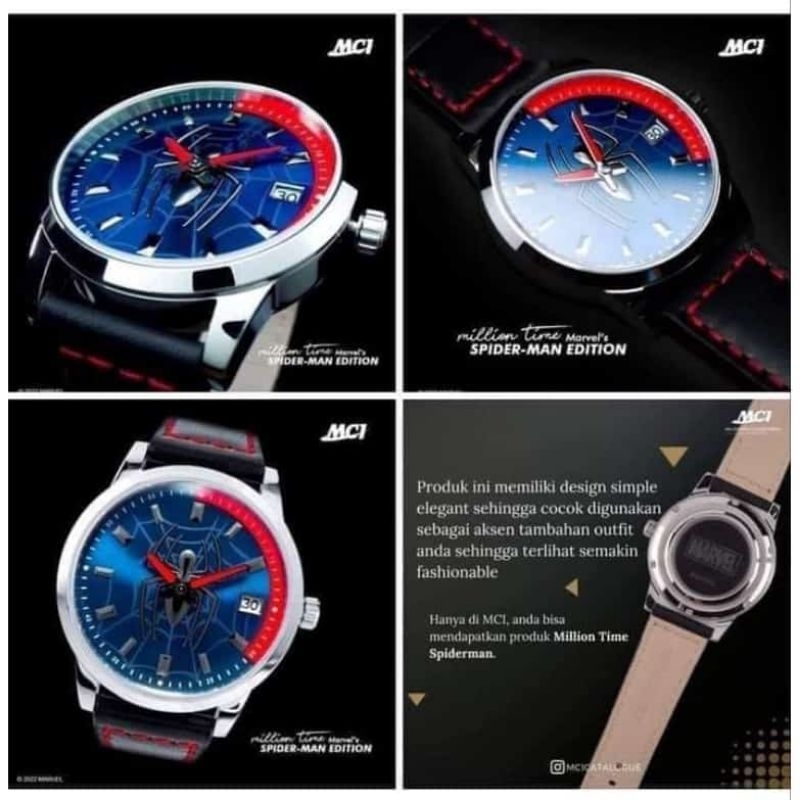 jam tangan pria spiderman MCI original
