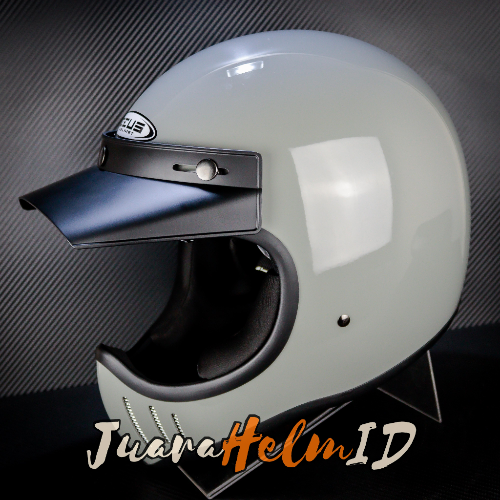 ZEUS HELM ZS916 D SOLID / AUDI GRAY / ZS916D - ZS 916 RETRO CLASSIC