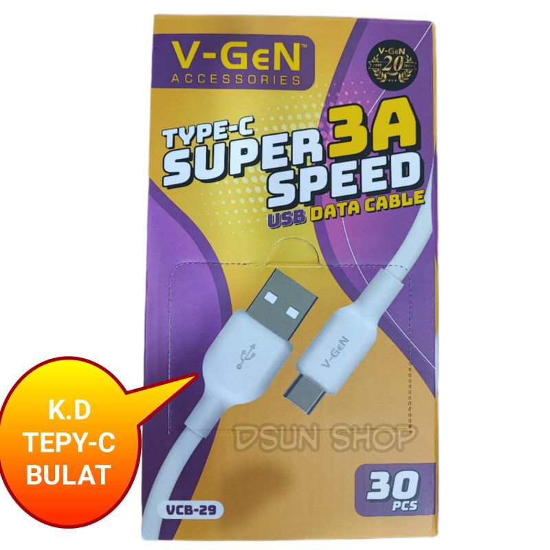 Kabel data V-gen VCB-29 Type C 3A