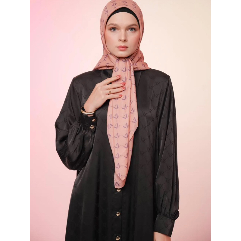 VIVI ZUBEDI Monogram Voal Scarf