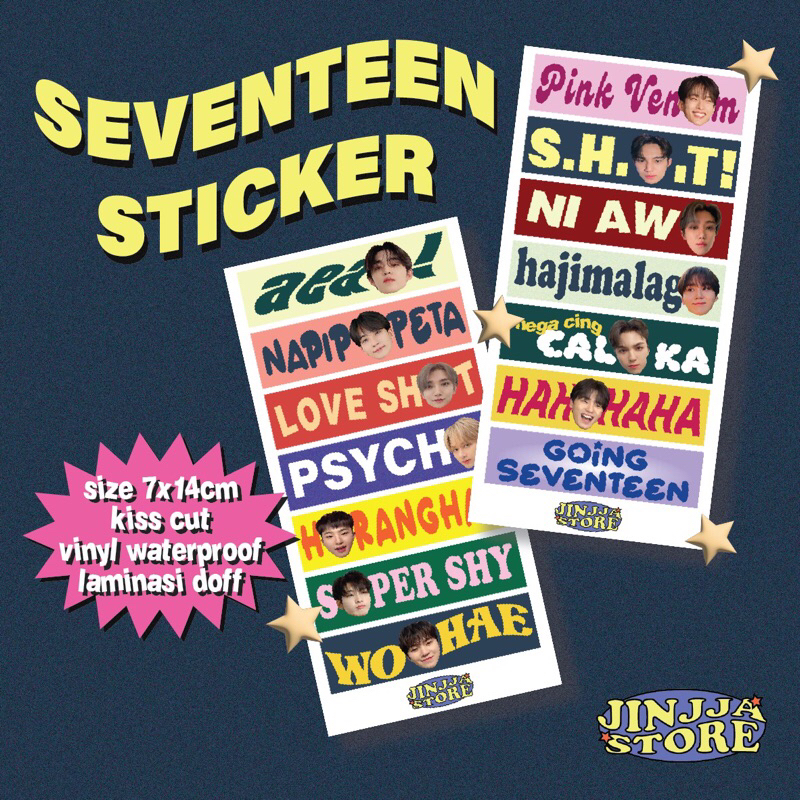 

Seventeen sticker iconic line by jinjjastore