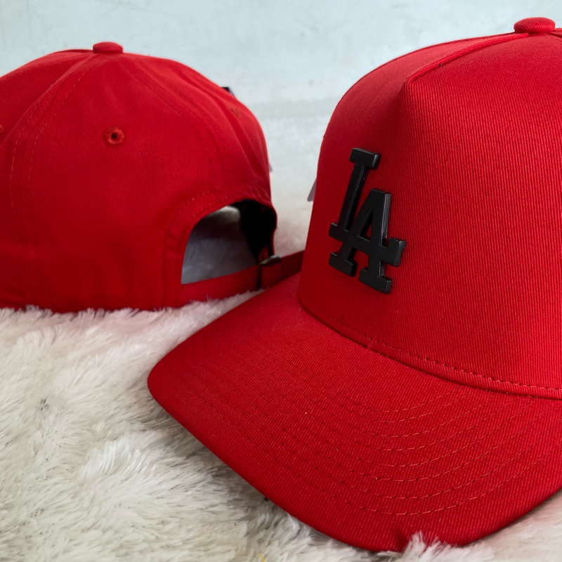 TOPI LA MERAH LOGO BESI HITAM ORIGINAL PREMIUM