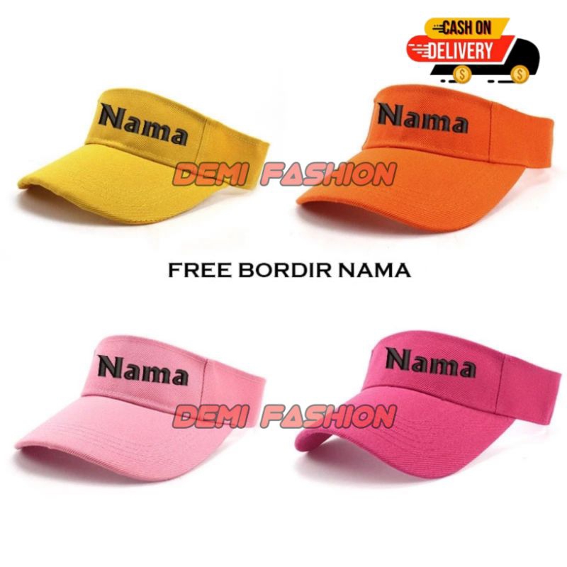 Topi Olahraga Topi Sport Topi Golf Wanita Bahan Kain TWILL Gratis Bordir Nama