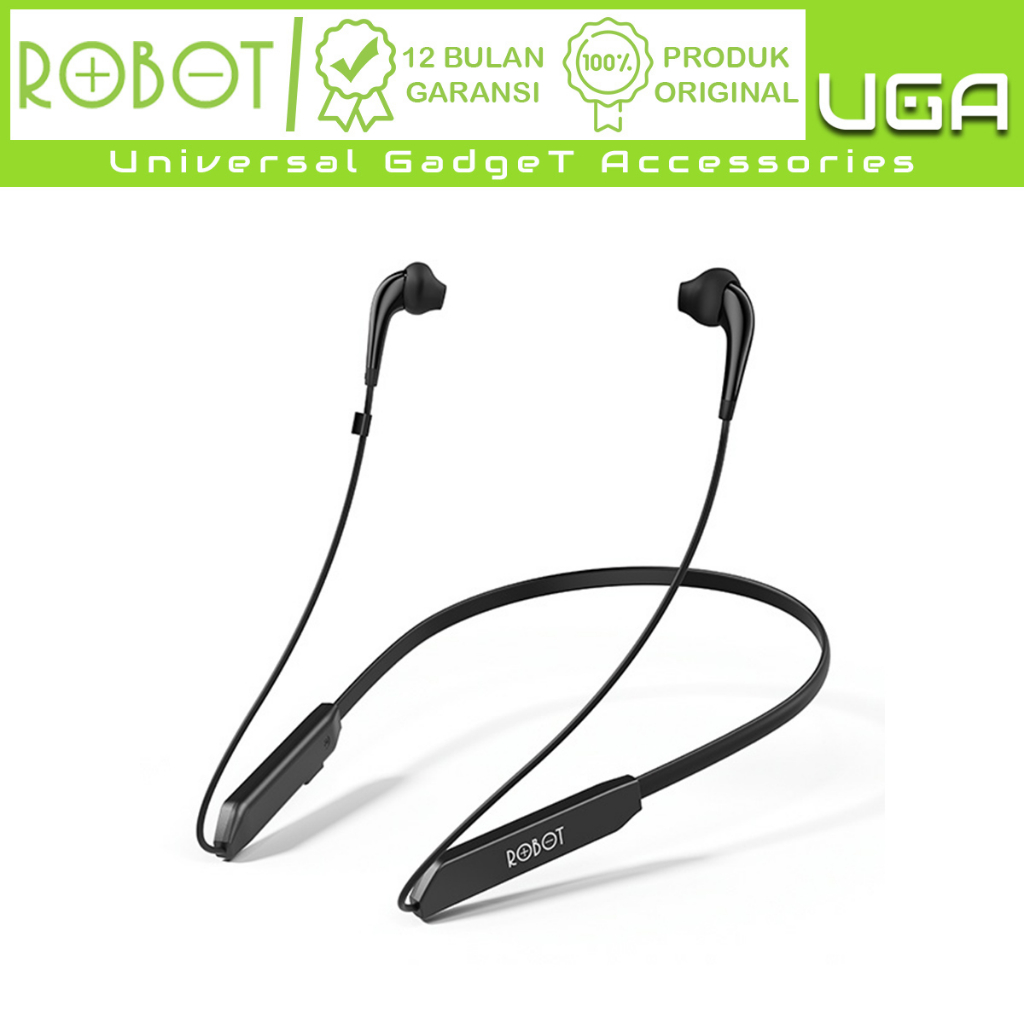 Headset Bluetooth ROBOT Spirit N30 5.3 Neckband Earphone Earbuds (Spt N10 N20) ORIGINAL