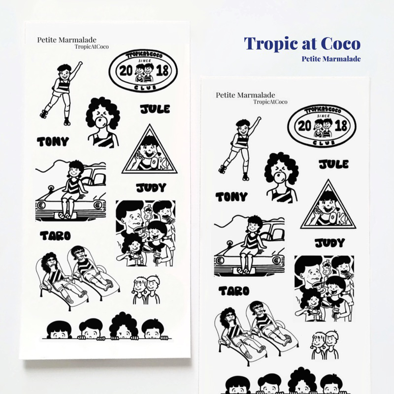 

[NEW VERSION][Petite Marmalade] 2 variasi deco sticker - TropicAtCoco STICKER SET