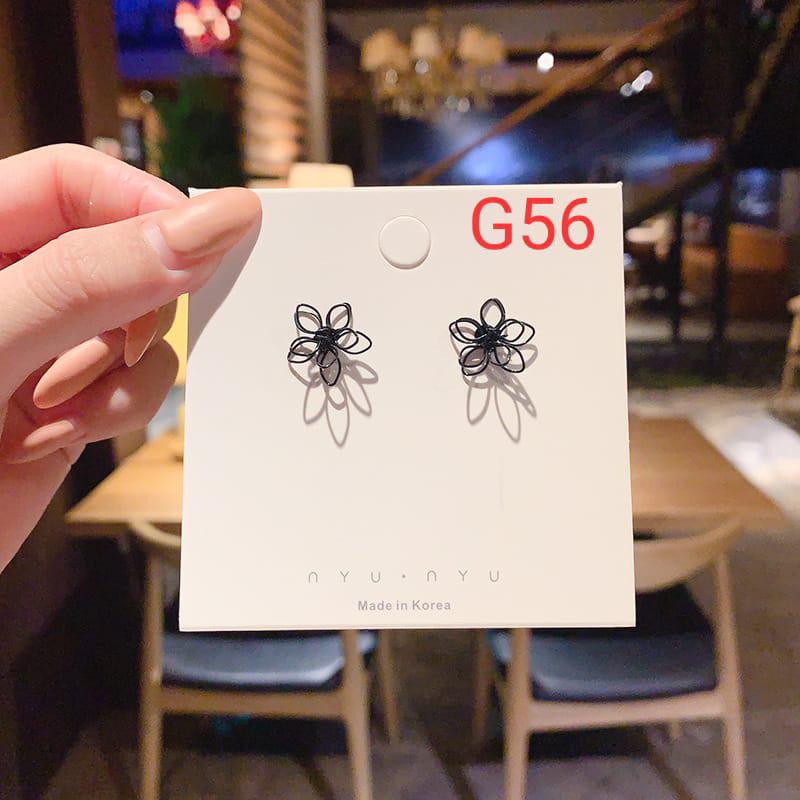 Anting Korea Tusuk Bunga Hitam/Black Flower G56 /Anting fashion /Korea style /Aksesoris Anting /Earr