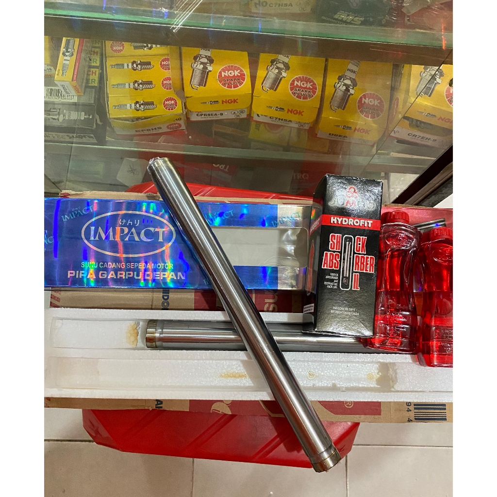 AS SHOCK MOTOR MATIC DEPAN YAMAHA MIO + OLI SHOCK