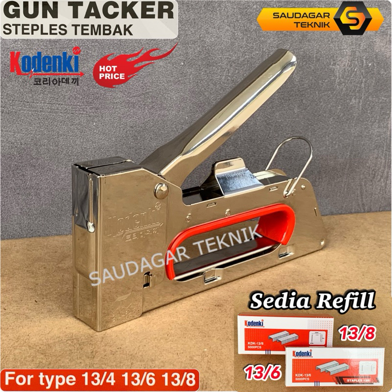 

KODENKI Stapler Gun R23 Alat Staples Tembak Jok Motor Sofa Furniture Mesin Paku Staples Tembak Gun Tacker R 23 Refill 13/4 13/6 13/8 Mesin Paku Tembak Manual Kodenki R 23