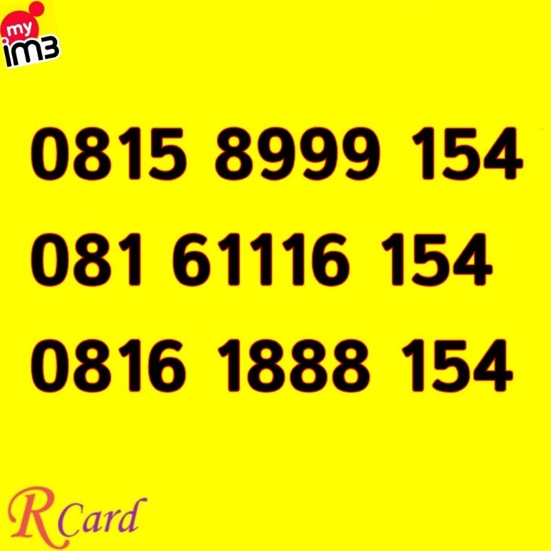 Perdana Nomor Cantik Indosat im3 11 Digit 154 8154