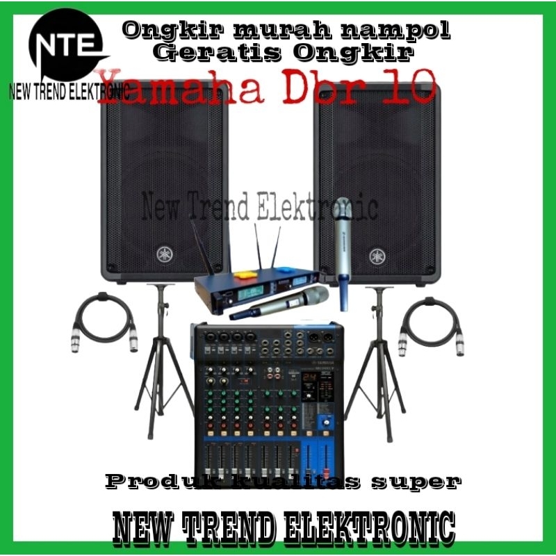 Paket Sound System Yamaha Dbr10 / Dbr-10 Original Mixer Yamaha Mg10Xu