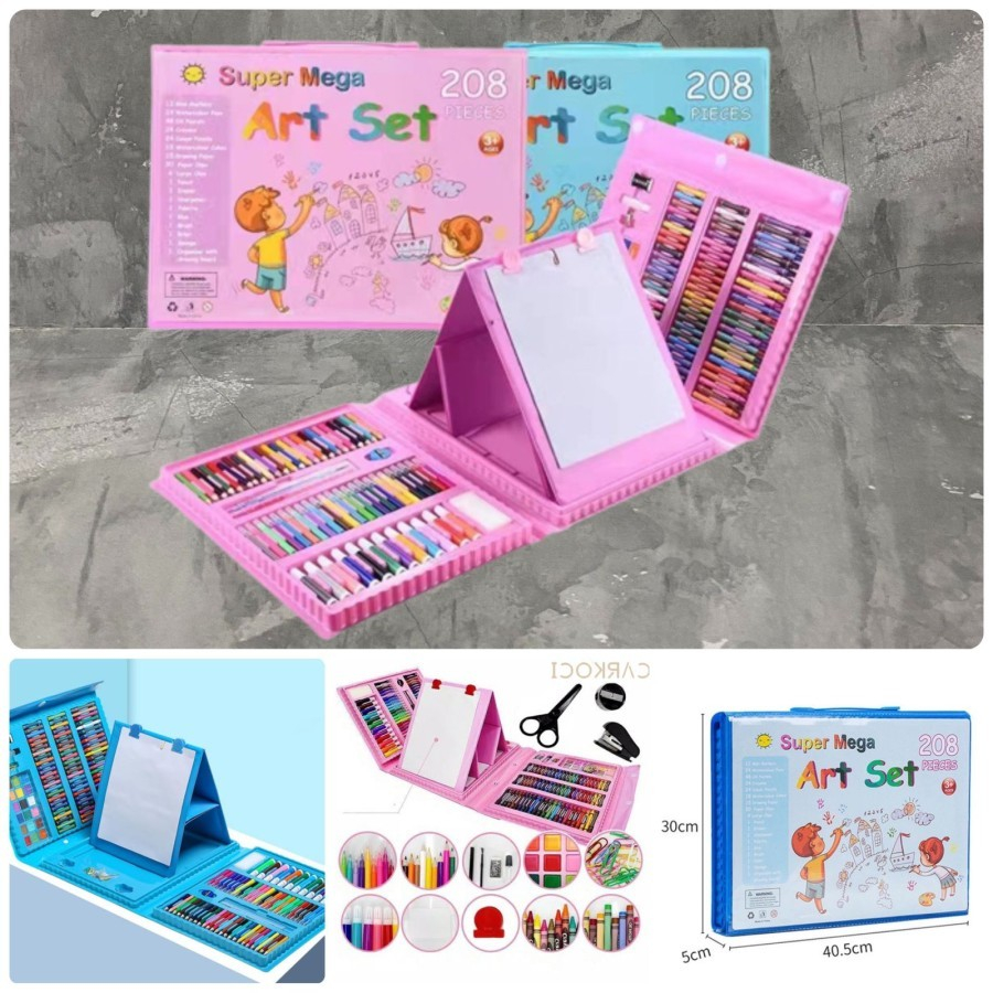 

Crayon Anak Set Isi 208 Pcs Pensil Warna Alat Lukis Set Crayon Set