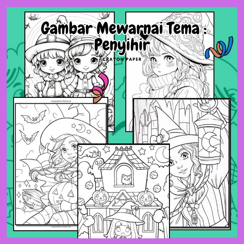 

Sketsa Mewarnai Tema Penyihir - Isi 50 Lembar