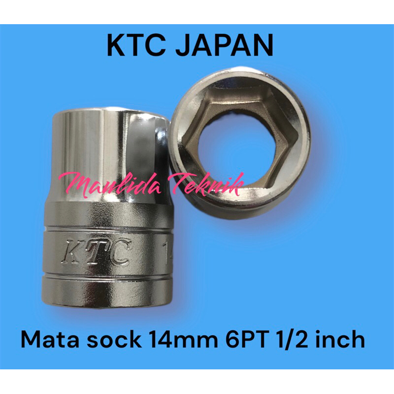 KTC kunci sock 14 mm 6PT 1/2 inch / Mata sock KTC Japan B4-14