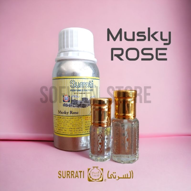 Parfume Surrati Musky Rose / Aroma Raudhah | Bibit parfum surrati tanpa campuran