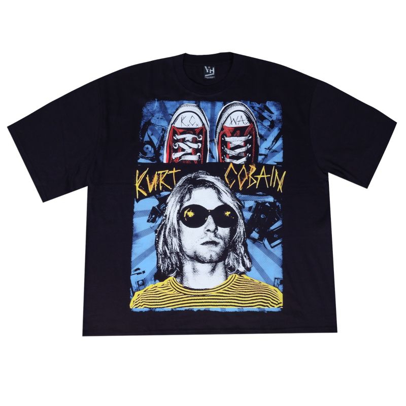 KAOS KURT COBAIN NIRVANA BAND BOOTLEG OVERSIZE T SHIRT KURT COBAIN T SHIRT NIRVANA KAOS BAND KAOS BO
