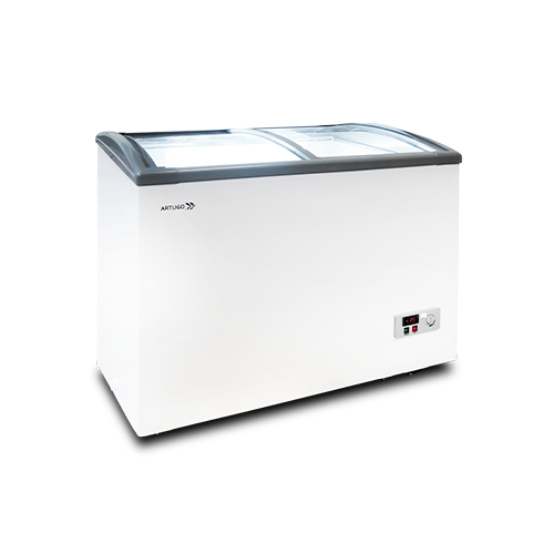 ARTUGO Sliding Curve Glass Freezer 252 Liter SH 265 P