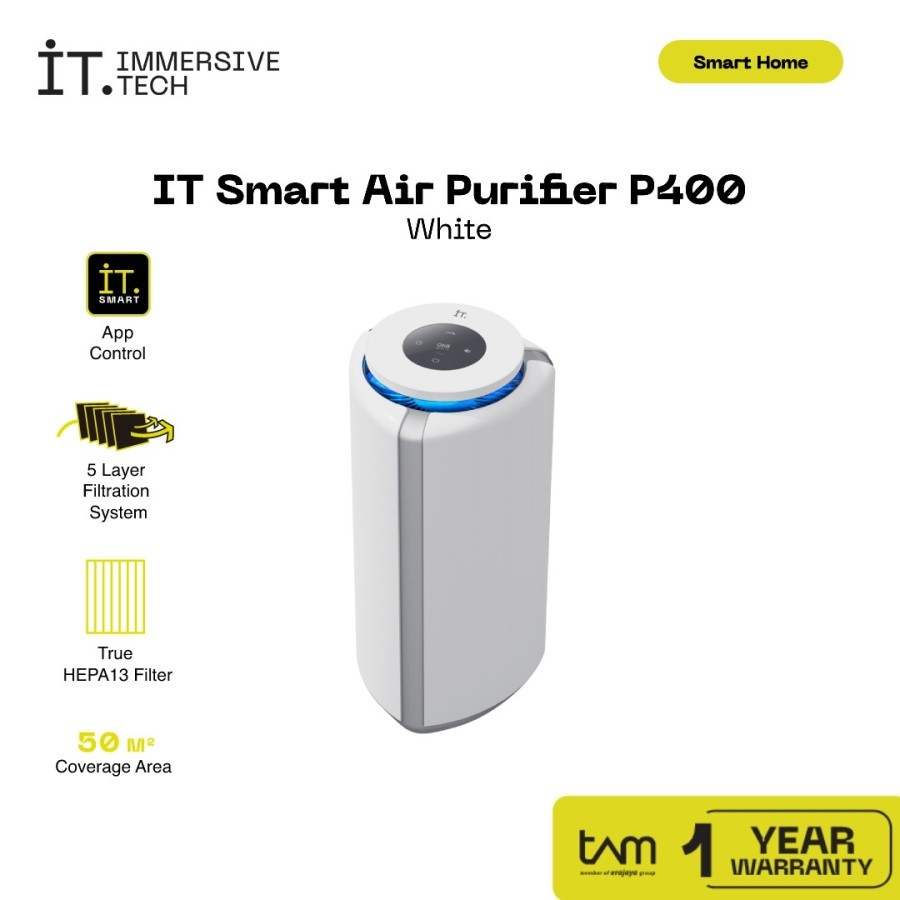 IT Smart Air Purifier P400 Ionizer HEPA Filter 13 Anti Bakteri