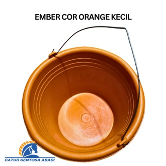Ember Plastik MERAH | Ember Cor Anti Pecah | Ember Bangunan KECIL 14" CSA
