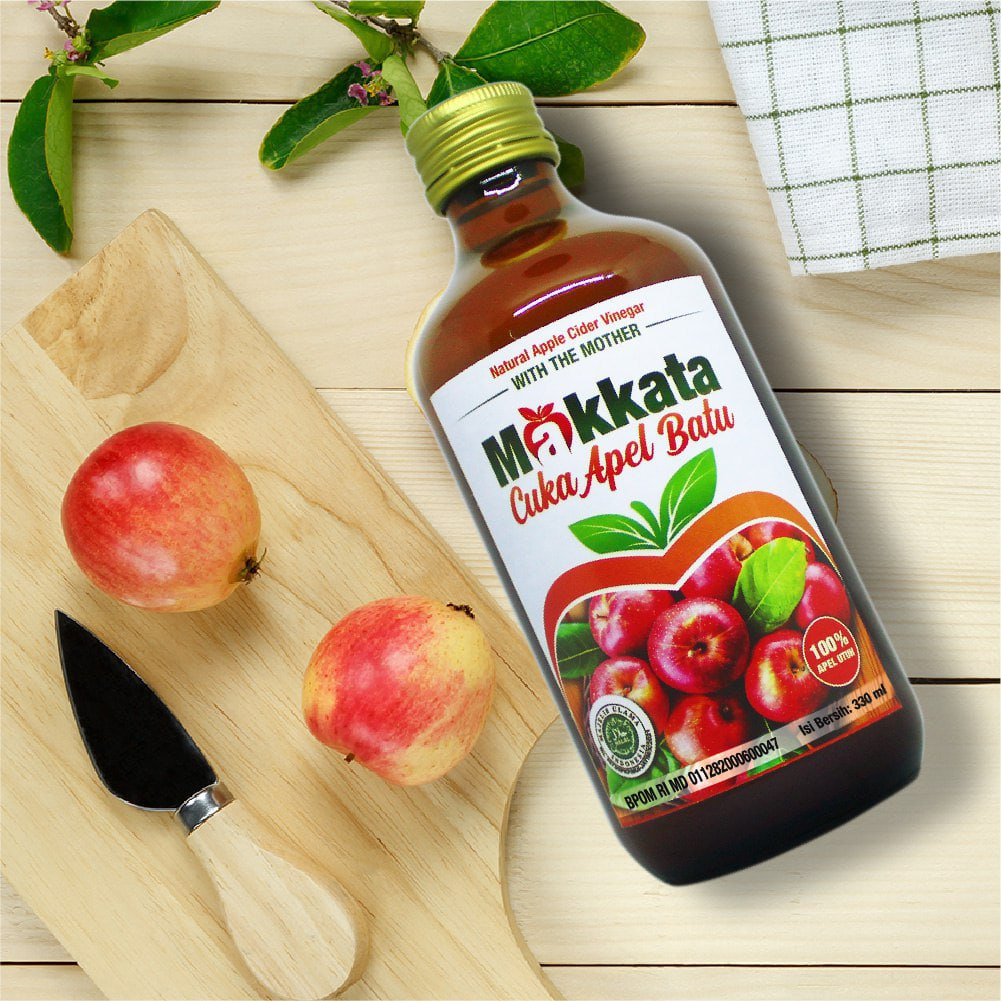

Cuka Apel Makkata With The Mother 330ml - Natural Apple Cider Vinegar