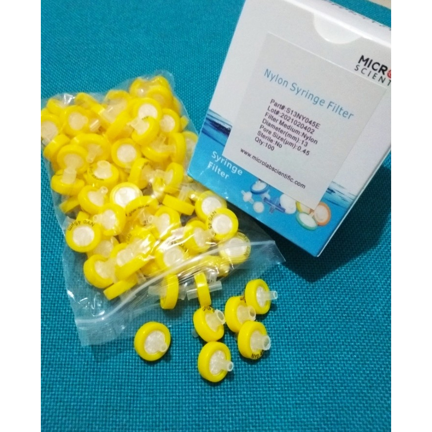 Nylon Syringe Filter 13 mm Pori 0.45 Um Filtration