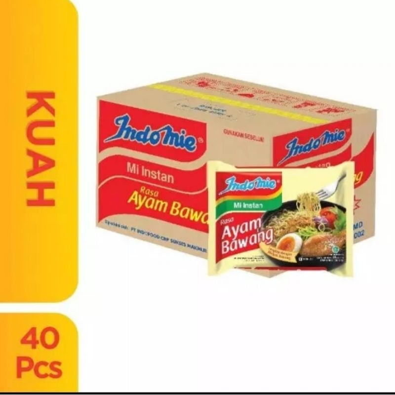 

mie instan Indomie ayam bawang 1 dus isi 40 Bks