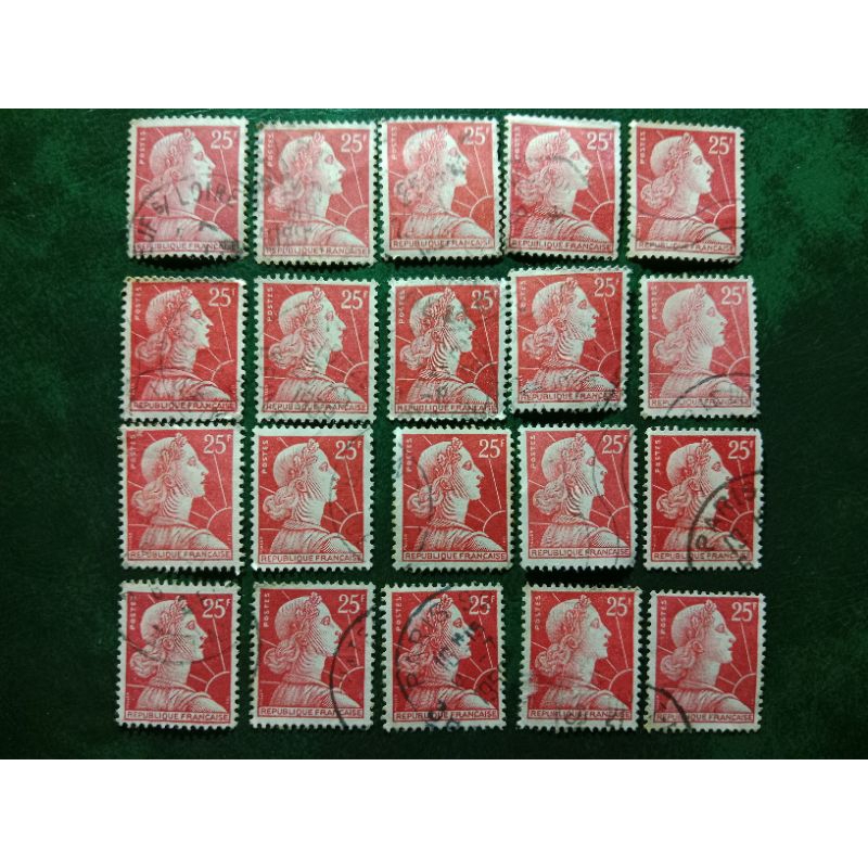 

Prangko Perancis 20 Pcs used 25 F