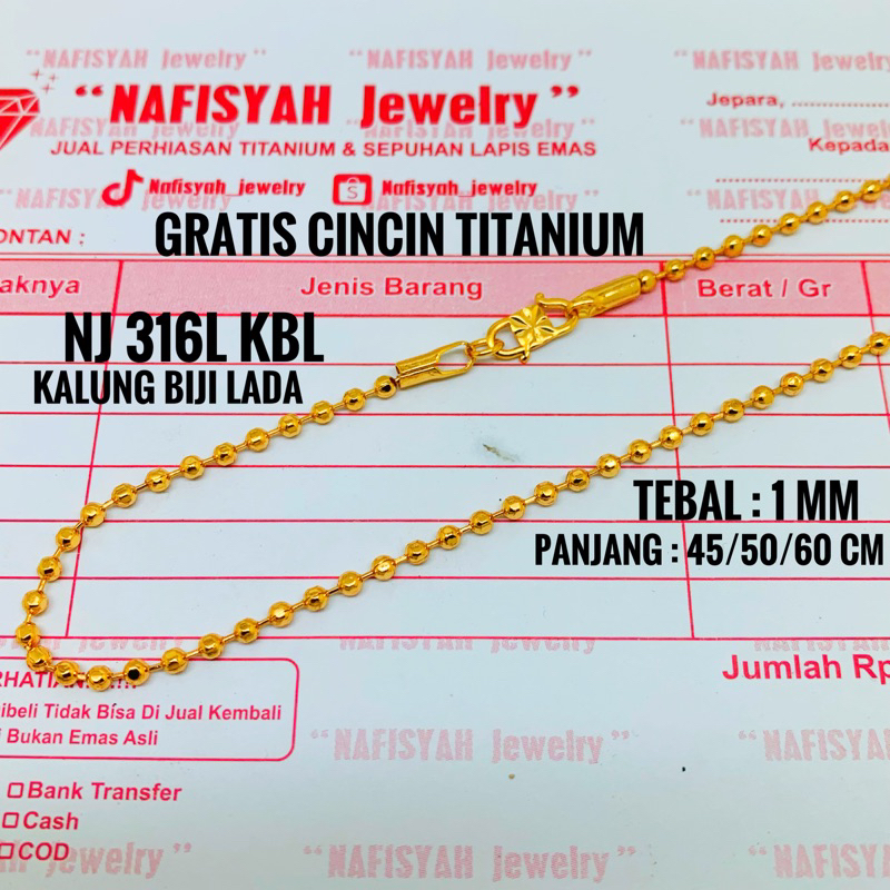 KALUNG BIJI LADA LEBAR 1 MM PENGAIT S
