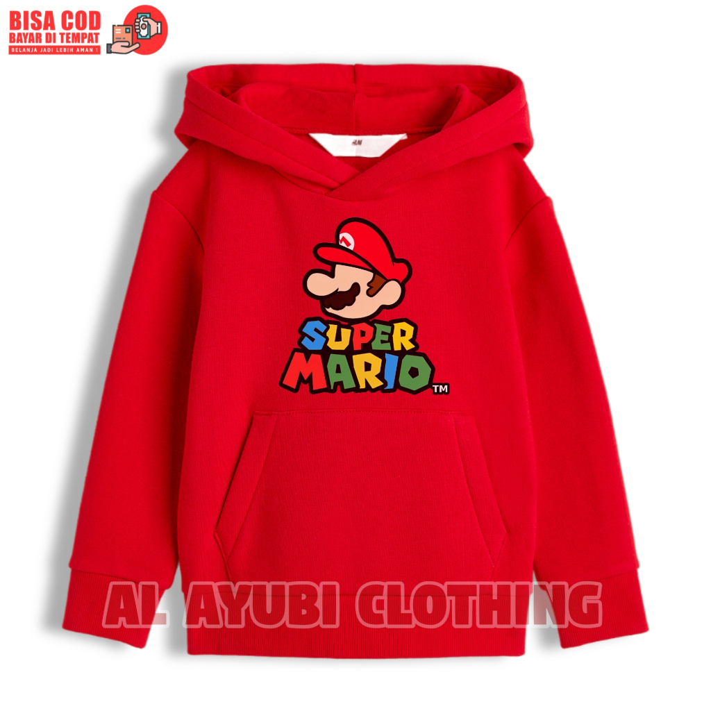 Hoodie Sweater Anak Super Mario / Jaket Hoodie Anak Super Mario