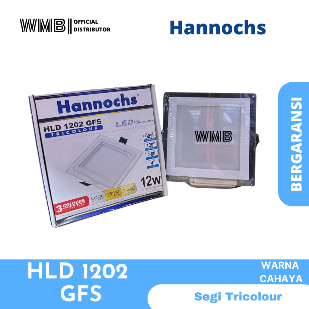 Lampu HLD 1202 GFS Segi Tricolour Hannochs LED Decorative IB
