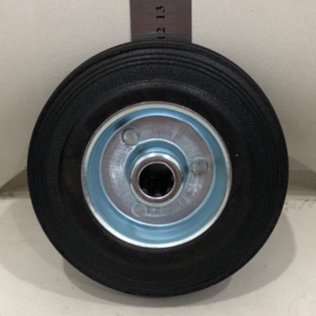 5” inchi roda only saja roda gepeng roda karet hitam roda etalase roda steling kaca roda troli troll