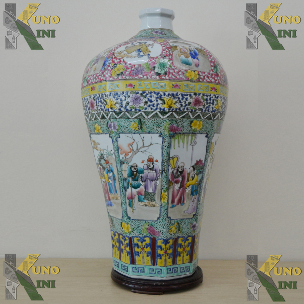 VAS BUNGA KERAMIK CINA (MODEL LELAKI BOTAK)