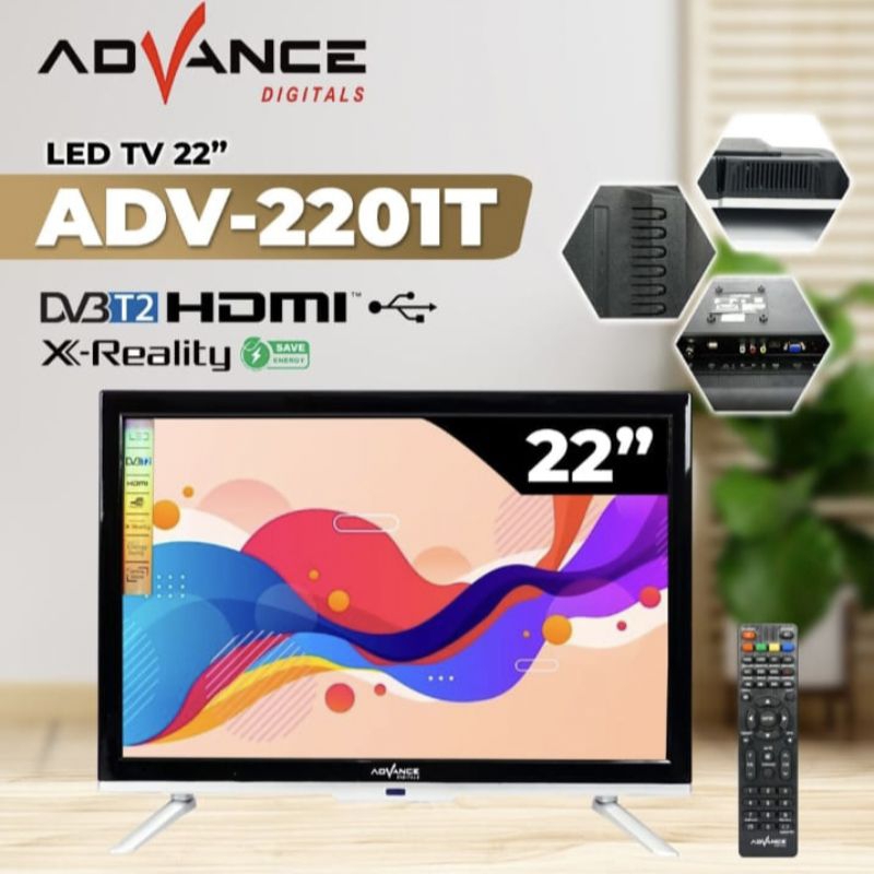TV DIGITAL ADVANCE 2201T - TV LED ADVANCE 22 INCH USB MOVIE - ADVANCE TV DIGITAL 22 INCH - DIGITAL T