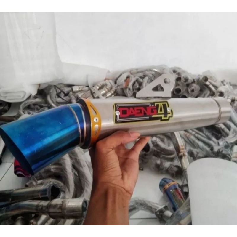 Silincer Slencer Knalpot Racing Daeng4 Sai Inlet 50mm Vixon Satria Fu Knalpot Racing Satria Fu Daeng