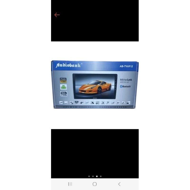 Head Unit Android Audiobank AB-TV6912 Ram 2GB Rom 32GB