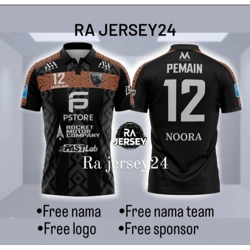 Custom jersey Pendekar United kerah full printing
