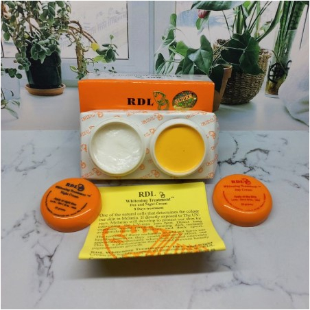 RDL Whitening Treatment Day & Night Cream 8 Days Treatment - Cream RDL Set Siang Malam