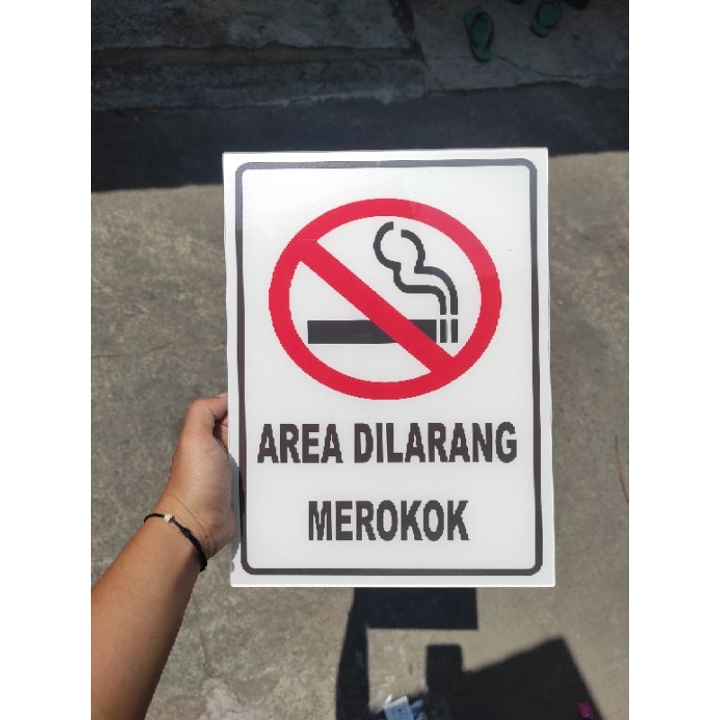 

Akrilik / Stiker Area Dilarang Merokok / Bebas Asap Rokok