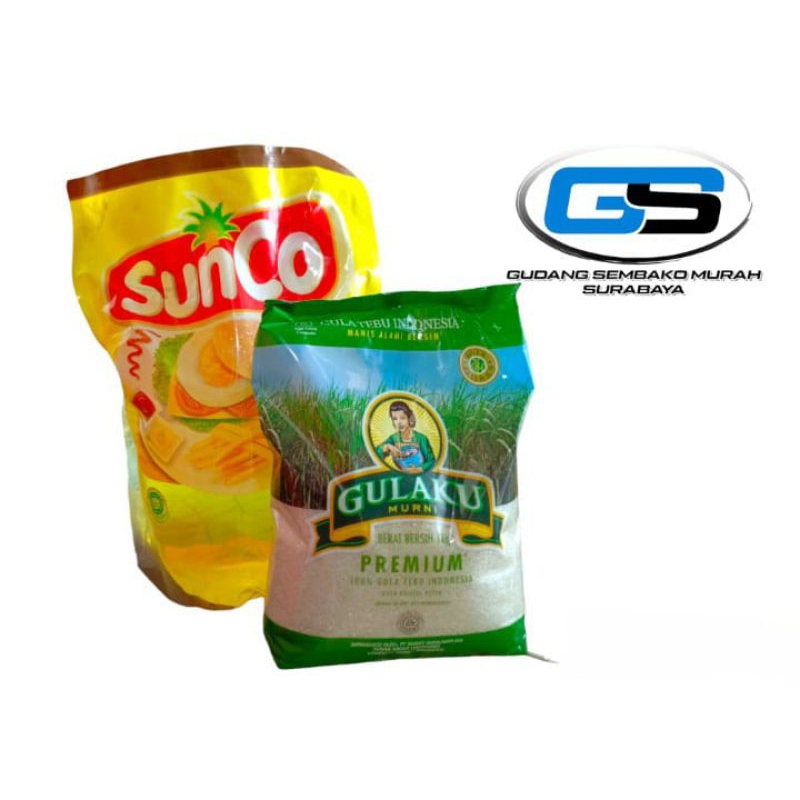 

Paket murah sanco 2ltr gulaku 1kg