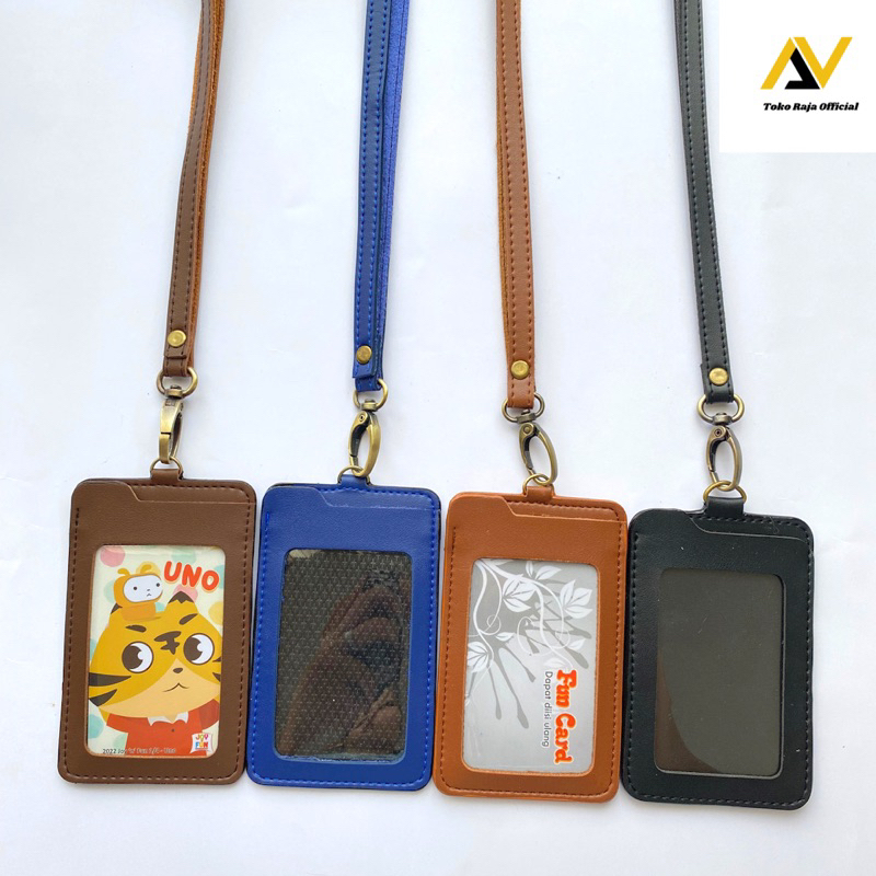 

Name Tag ID Card Holder Kulit Lanyard Harga Terjangkau Berkualitas PU Leather Lanyard