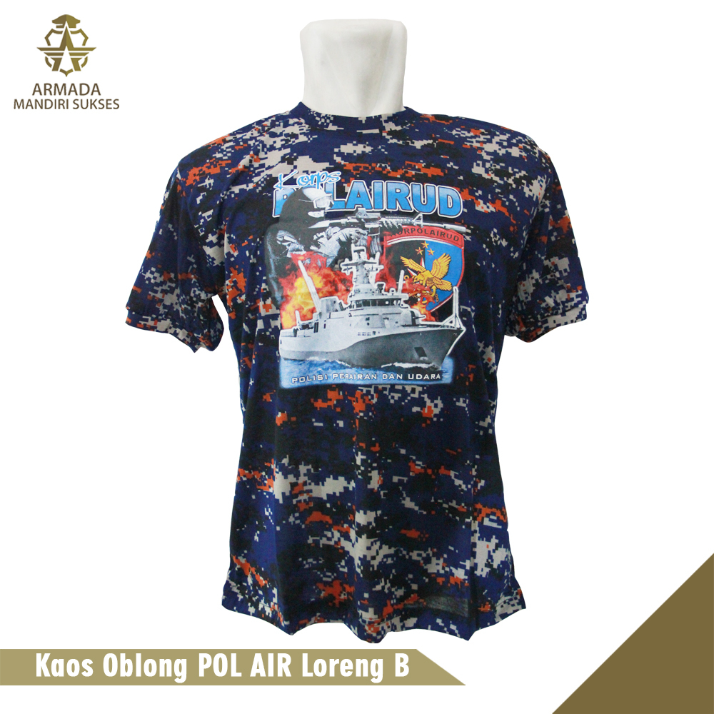 Kaos Polairud Gambar Loreng - Kaos Dalam Polairud Gambar Loreng