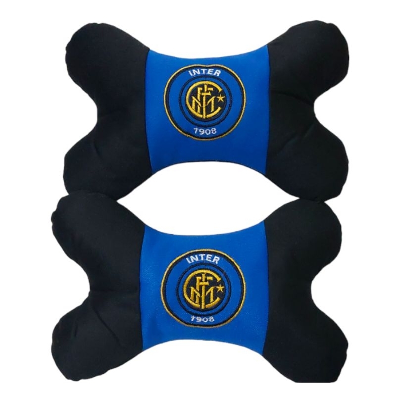 Bantal mobil bordir logo bola intermilan