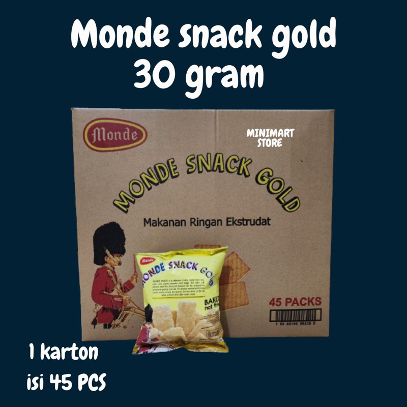 

monde snack gold 30 gr 1 karton isi 45 pcs