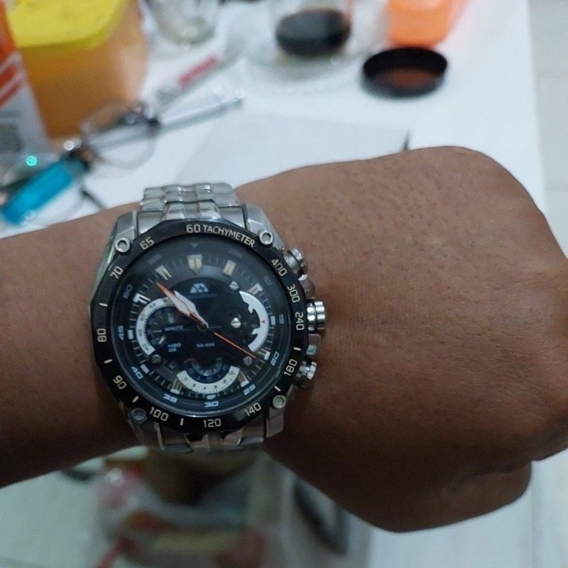 jam tangan original chronograph Swiss Mission second bekas preloved