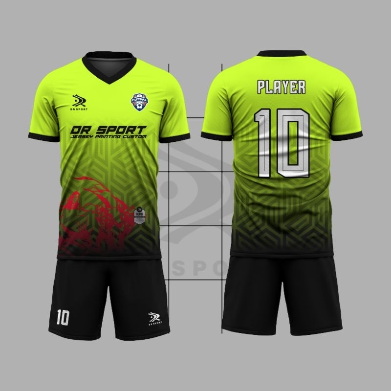 Jersey futsal printing Jersey football printing (DR06) stelan Jersey Fullprinting Jersey satuan