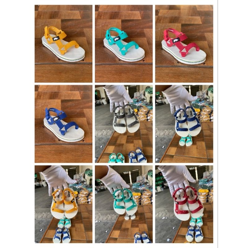 sandal anak gunung rubber flipper anak model semi eiger anak bayi sampai anak-anak dasaran putih mer